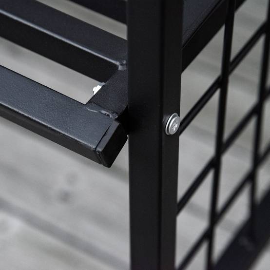 Arche de plantation avec banc Arche de treillis métallique Noir 154x60x205 cm pour jardin et terrasse - Image 8
