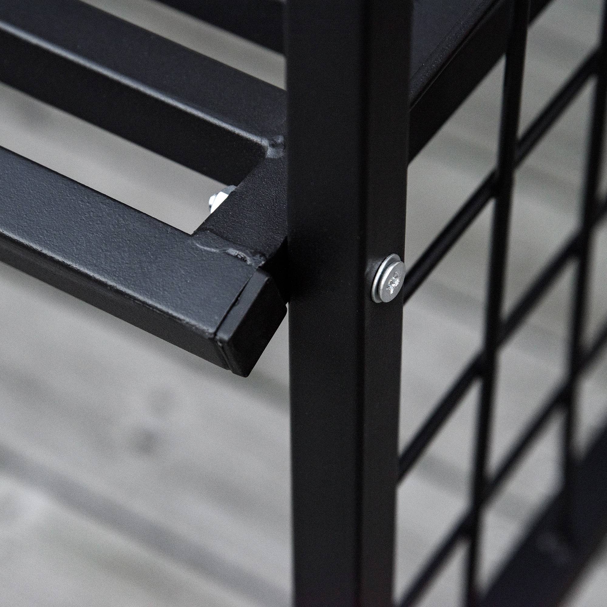 Arche de plantation avec banc Arche de treillis métallique Noir 154x60x205 cm pour jardin et terrasse - Image 8