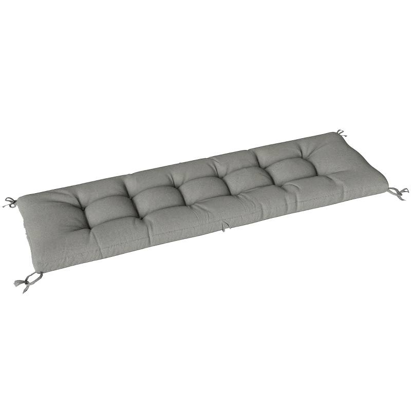 Coussin bain de soleil Polyester pour transat extérieur déperlant 198x65x13cm Gris clair - ComfortXL Outdoor Living - Image 2