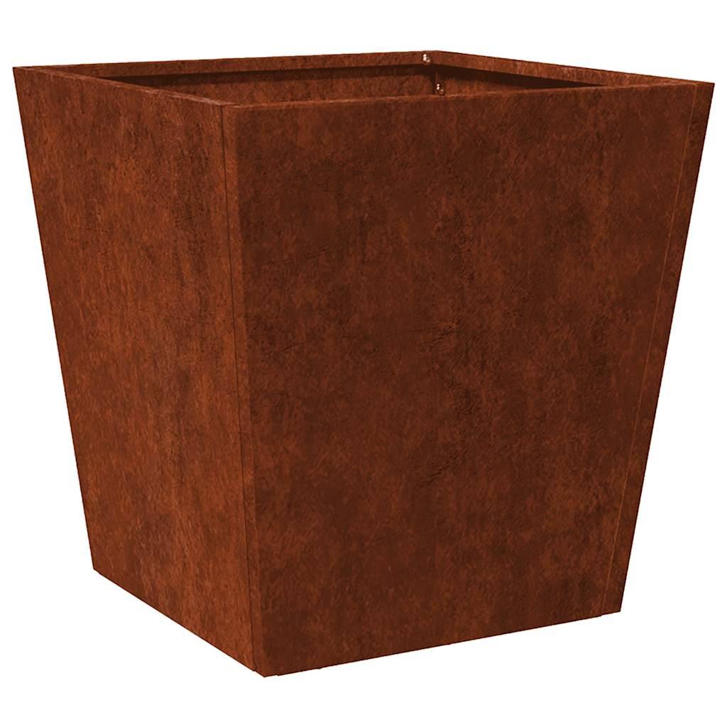 Jardinières lot de 2 acier marron 40 x 40 x 40 cm - PANGIVO - Image 9
