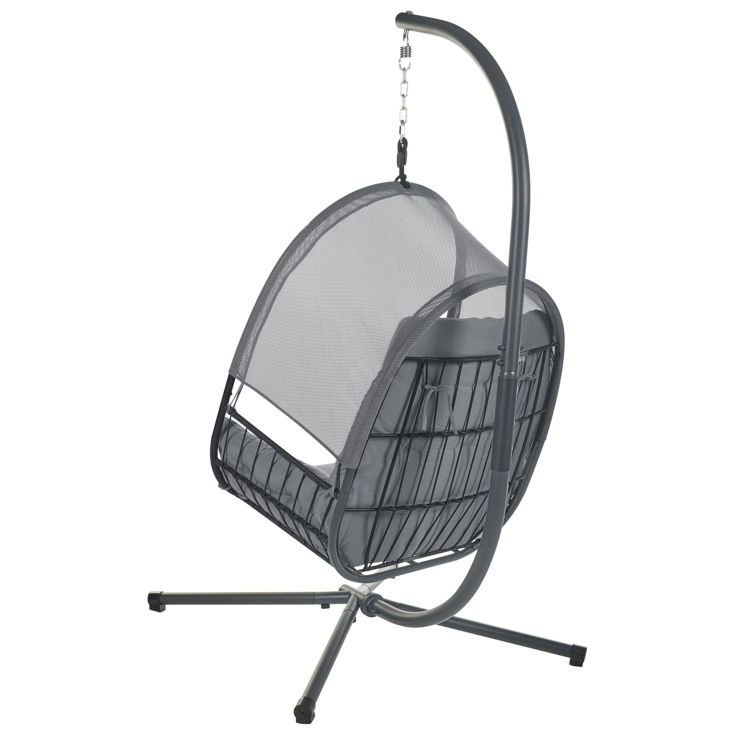 Beliani - Chaise porte-à-faux Tissu maillé Gris foncé ALVIANO - Beliani - Image 5