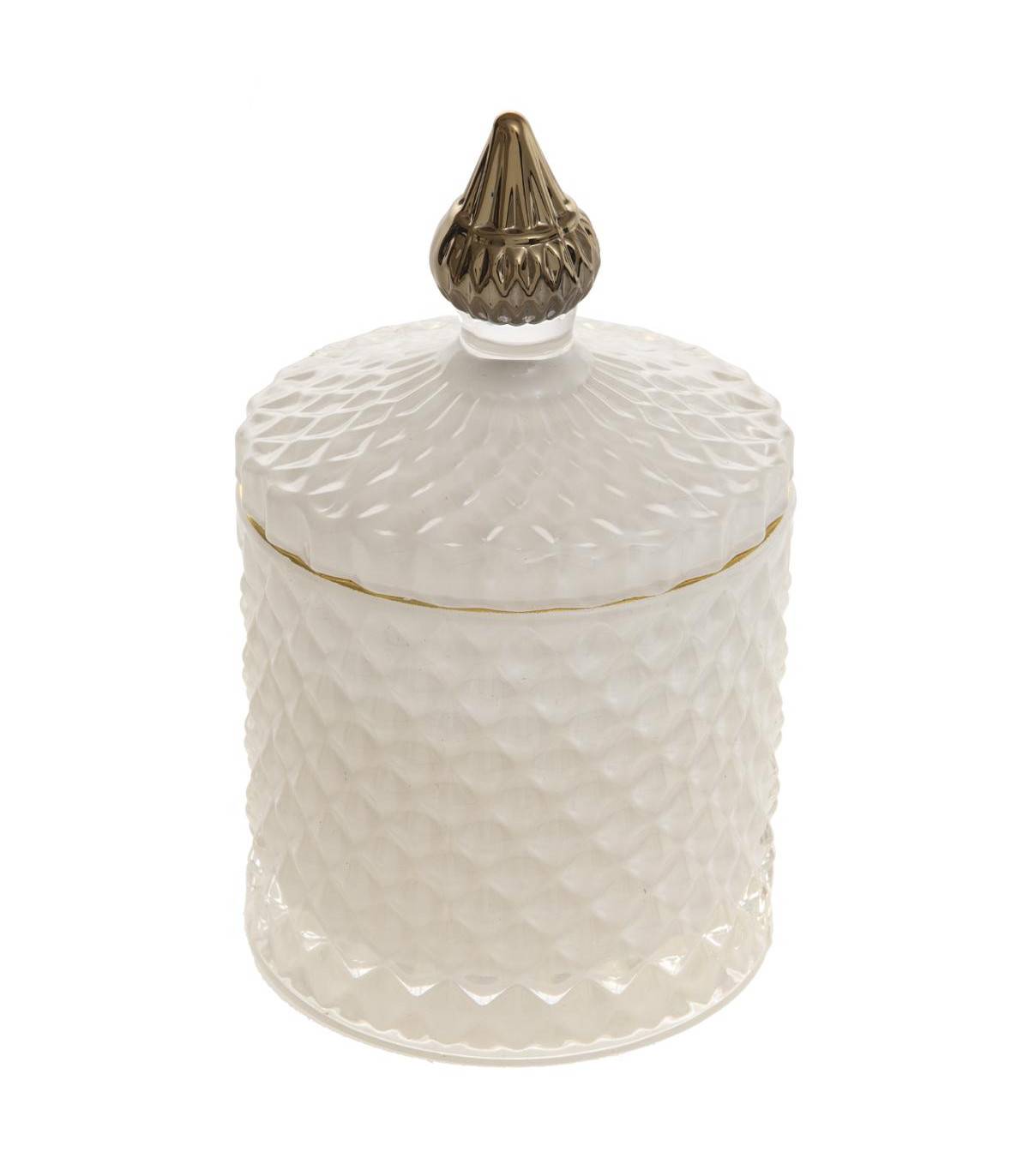 Fééric Lights & Christmas - Bougie Parfumée dans Pot en verre en relief et couvercle 190G - Image 1