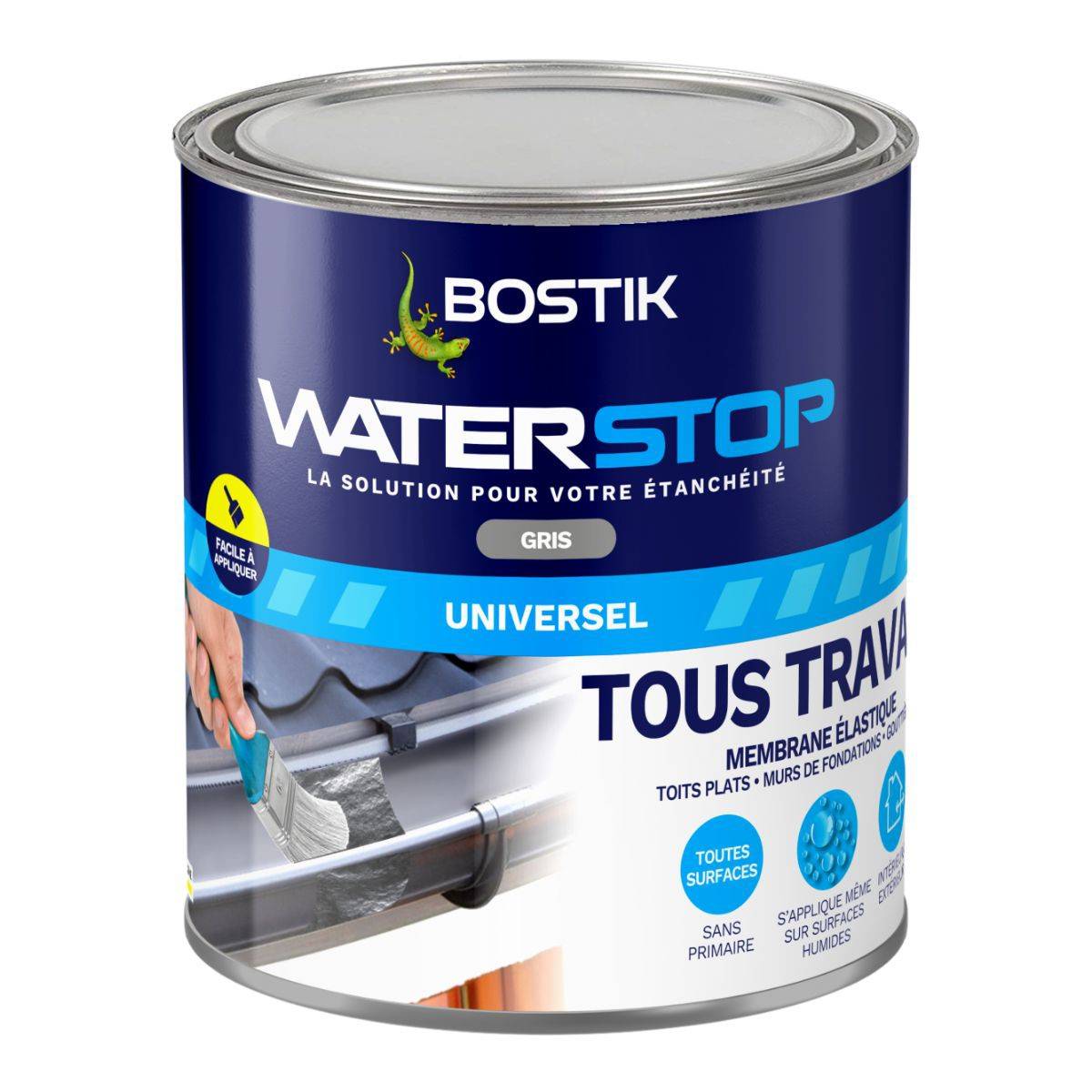 Bostik - Membrane d'étanchéité Waterstop - BOSTIK - direct sans primaire Gris - 1 kg - 30605253