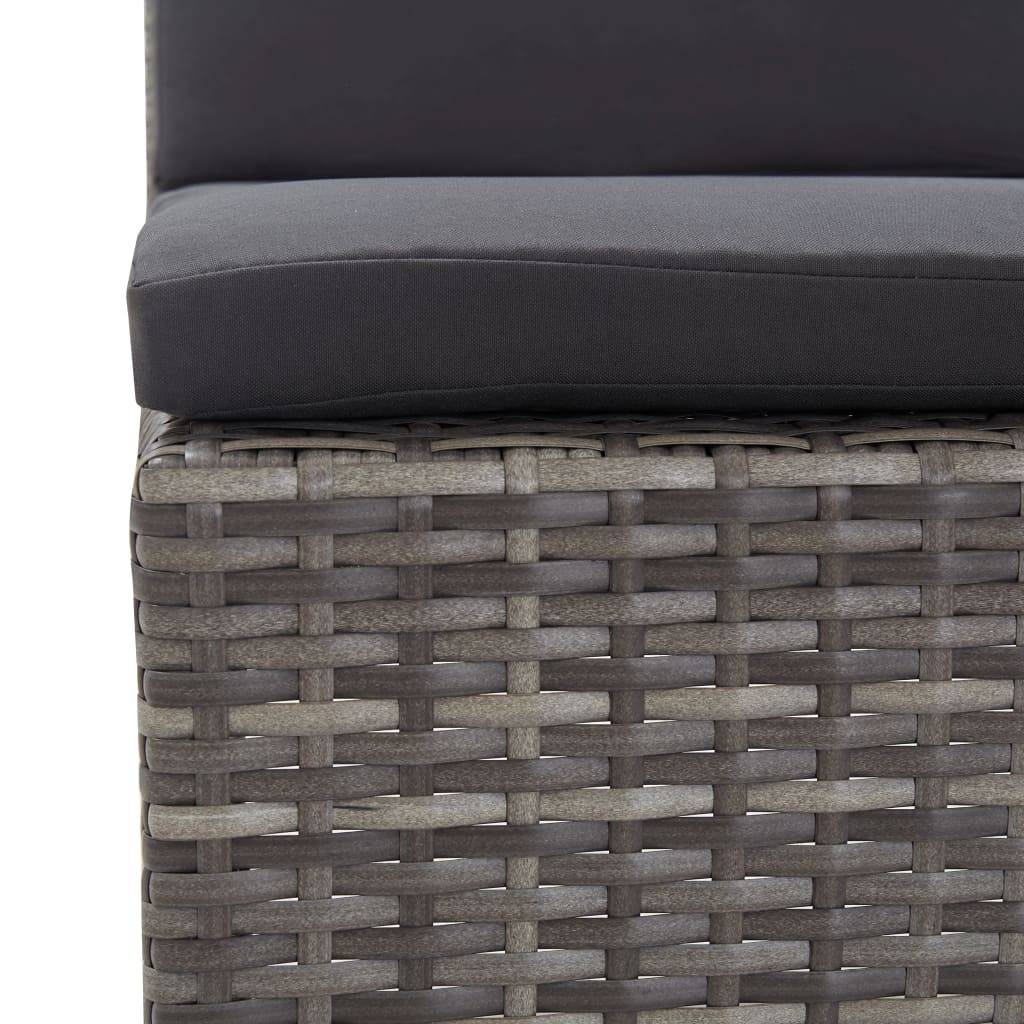 Vidaxl - Salon de jardin 5 pcs avec coussins résine tressée gris vidaXL 48946 - Image 5