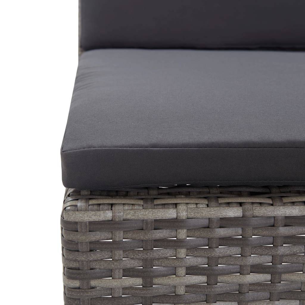 Vidaxl - Salon de jardin 5 pcs avec coussins résine tressée gris vidaXL 48946 - Image 4