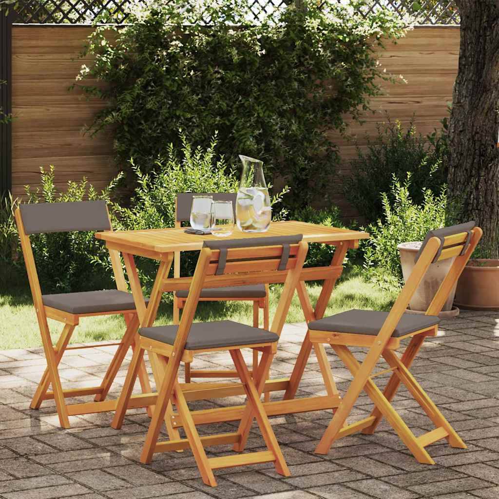 Vidaxl - Ensemble bistrot 5 pcs Huile Naturelle Bois d'Acacia Massif vidaXL 4105505 - Image 1
