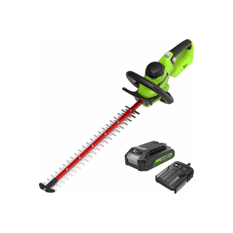Greenworks - Taille-haies 51cm 24V GREENWORKS - Batterie 2,0Ah - Chargeur - G24HT56IIK2