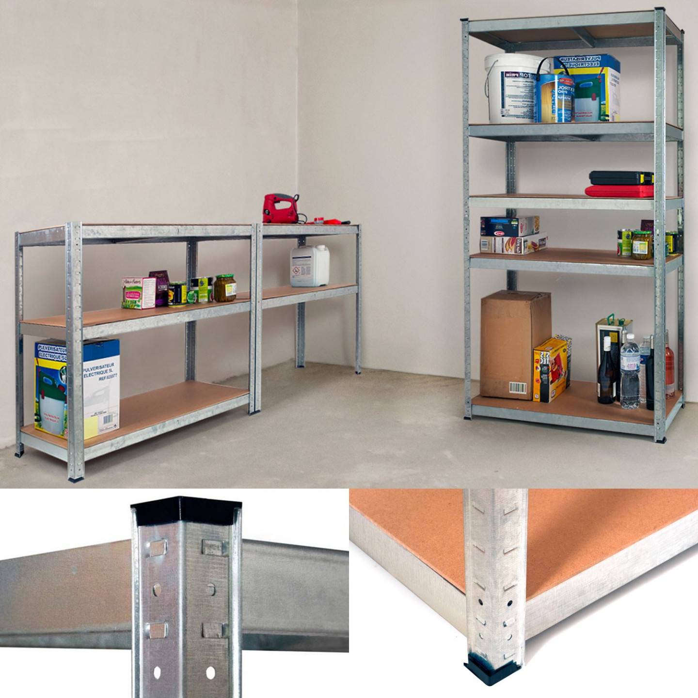 Etagère modulable charges lourdes en métal 5 plateaux - Image 6
