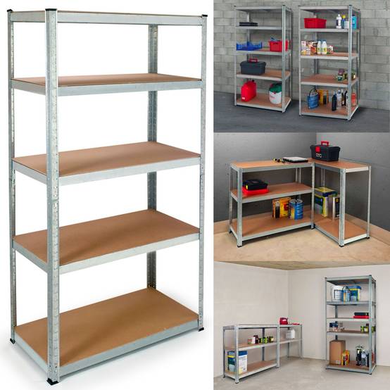 Etagère modulable charges lourdes en métal 5 plateaux - Image 3