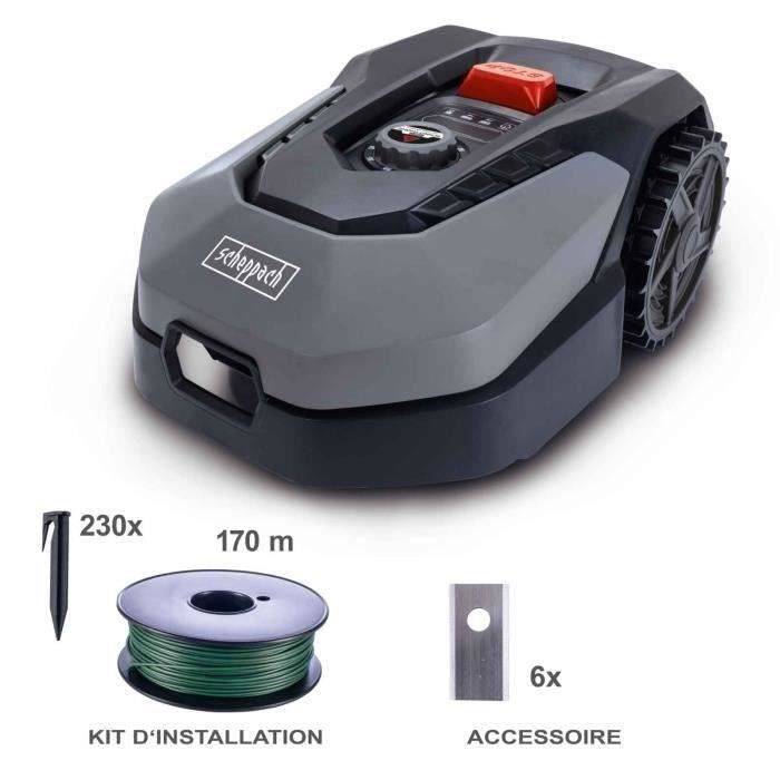 Scheppach - Robot tondeuse connecté 900m2  RoboCut XXL900 avec station de recharge | Jusqu'a 900 m² | Capteur de pluie | WiFi & BT - Image 1