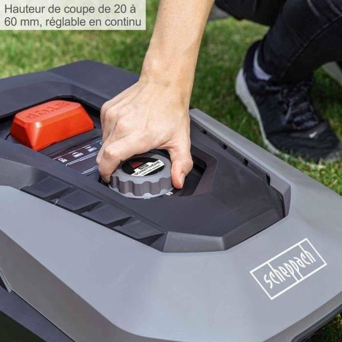 Scheppach - Robot tondeuse connecté 900m2  RoboCut XXL900 avec station de recharge | Jusqu'a 900 m² | Capteur de pluie | WiFi & BT - Image 3