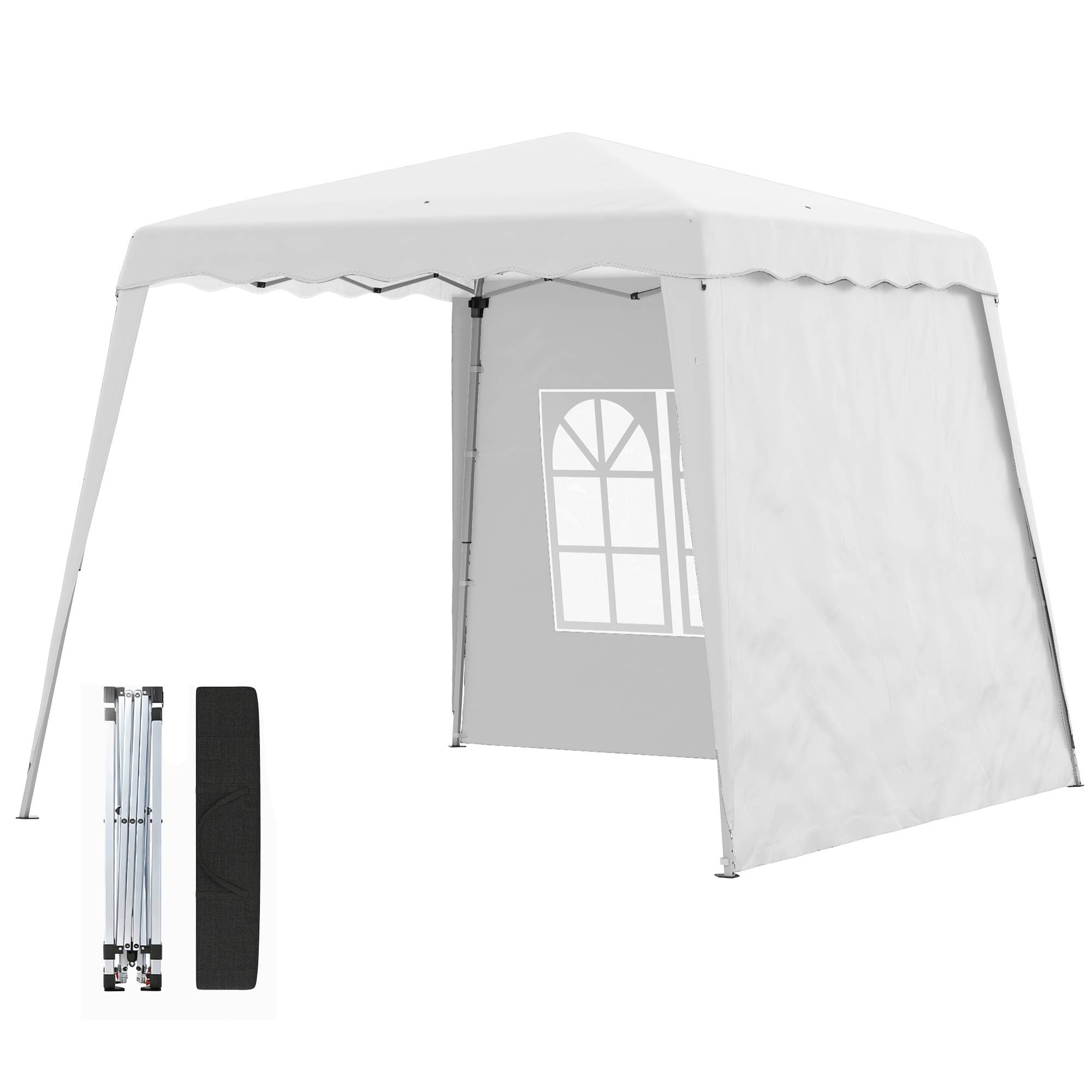 Sans Marque - Tonnelle de jardin pliante à hauteur réglable, en acier et toile Oxford, 2,4 x 2,4 x 2,5 m - Image 2