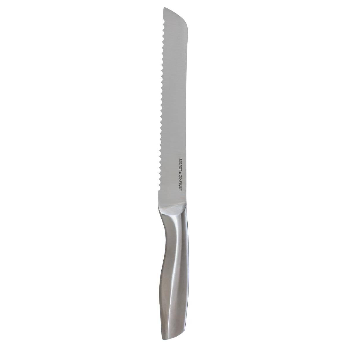 Couteau à Pain "Inox Forgé" 34cm Gris - Image 1