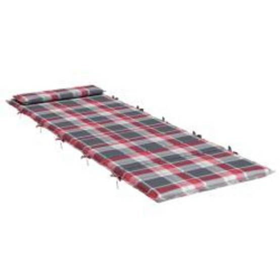 Coussin Bain de soleil | Coussin de transat ensoleillé Rouge et gris 178 x 60 x 4 cm Maison Chic - Image 3