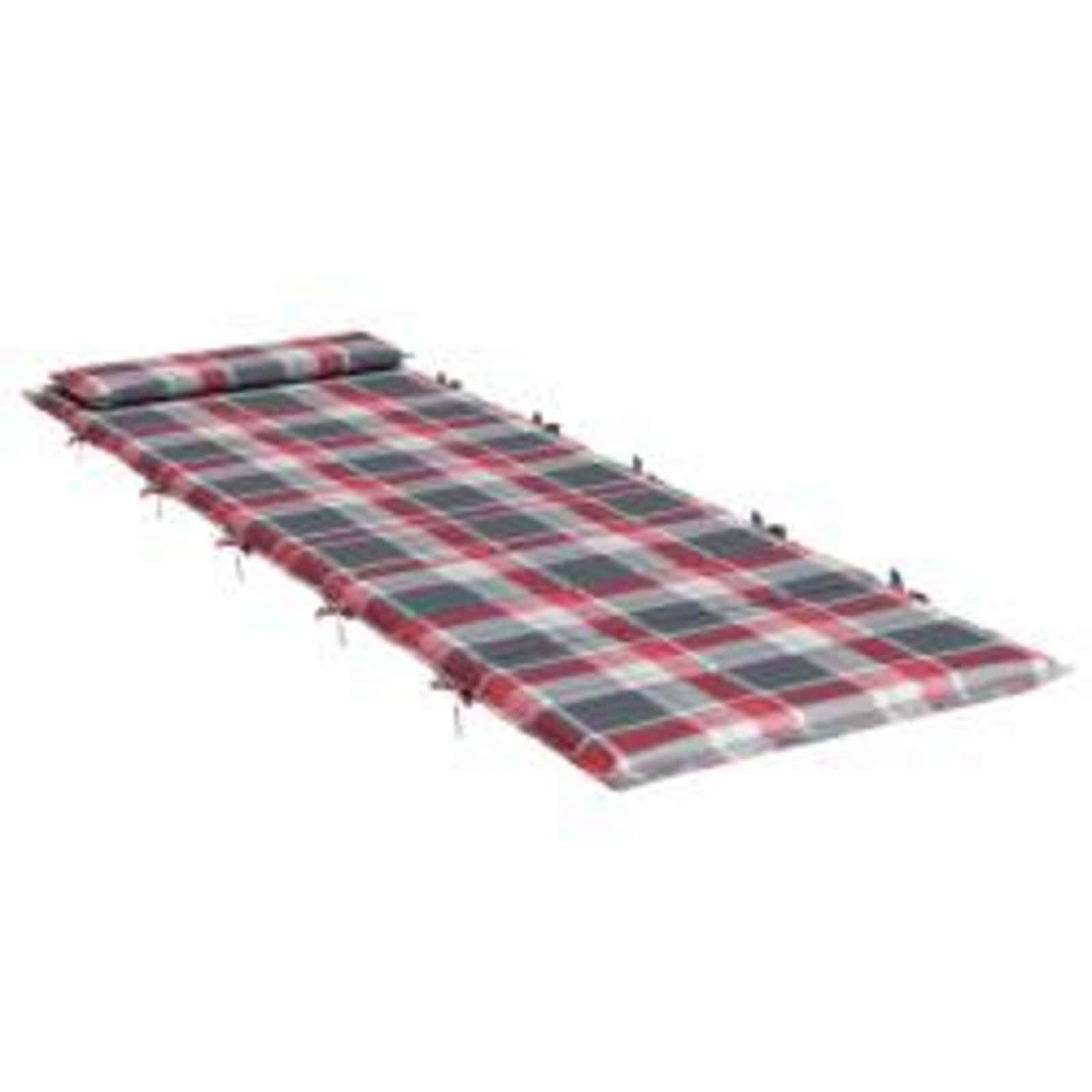 Coussin Bain de soleil | Coussin de transat ensoleillé Rouge et gris 178 x 60 x 4 cm Maison Chic - Image 3