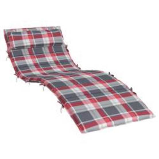 Coussin Bain de soleil | Coussin de transat ensoleillé Rouge et gris 178 x 60 x 4 cm Maison Chic - Image 1