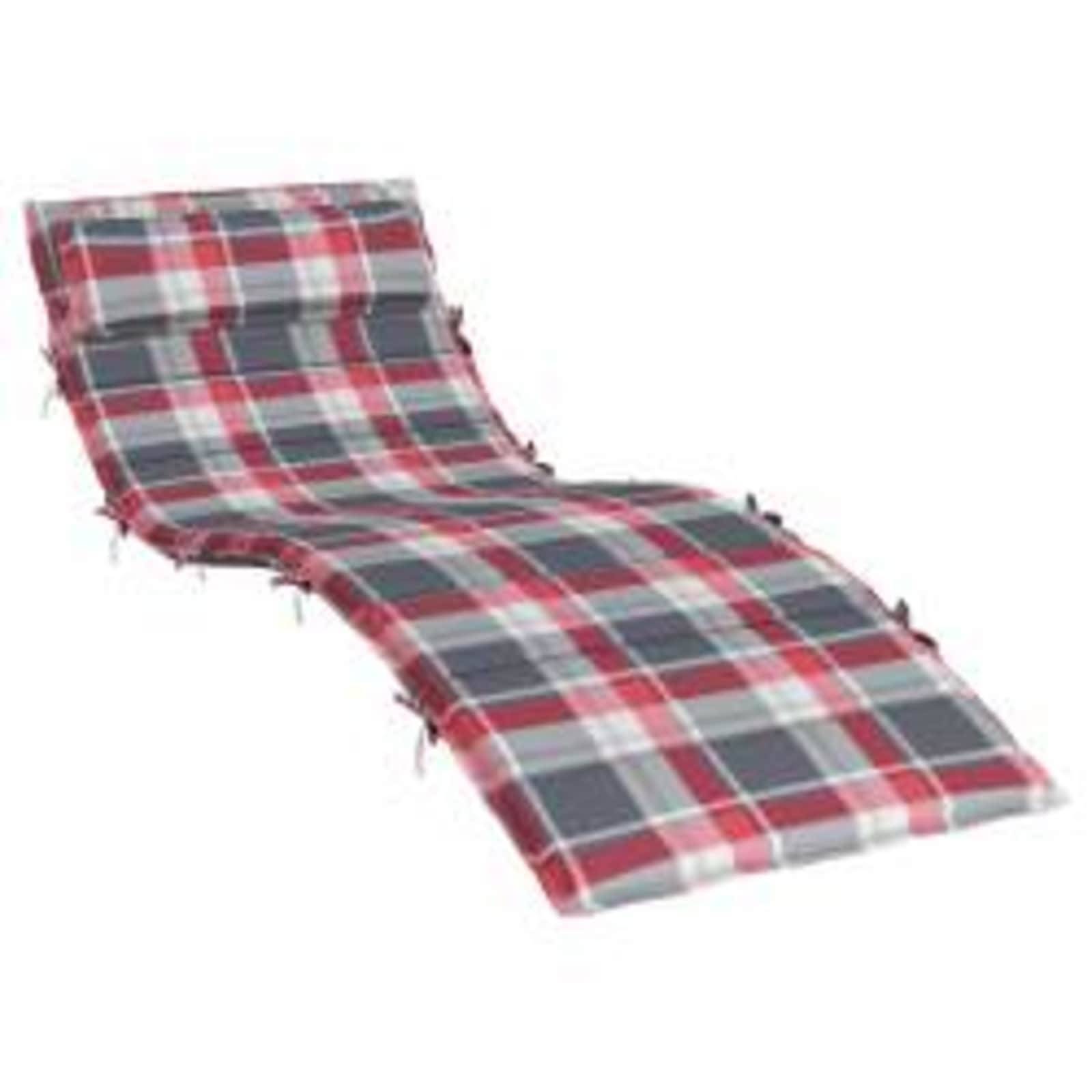 Coussin Bain de soleil | Coussin de transat ensoleillé Rouge et gris 178 x 60 x 4 cm Maison Chic - Image 1