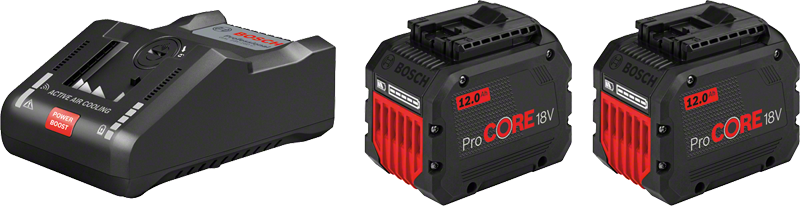Bosch Professional - Kit 18V Procore BOSCH - 2 x batteries 18V 12.0Ah + chargeur GAL 1880 CV Pro - 1600A016GY - Image 1
