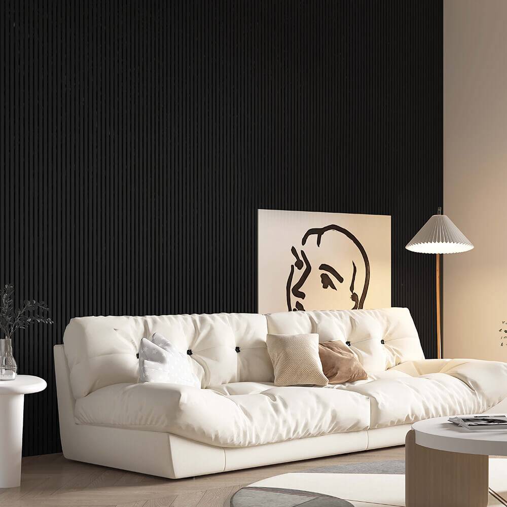 Home Deluxe - Panneau acoustique HOME DELUXE SONIC Deep Black - 80 x 40 cm 9 x panneaux I Panneaux acoustiques en bois Panneau mural Panneau acoustique Panneau MDF - Image 1