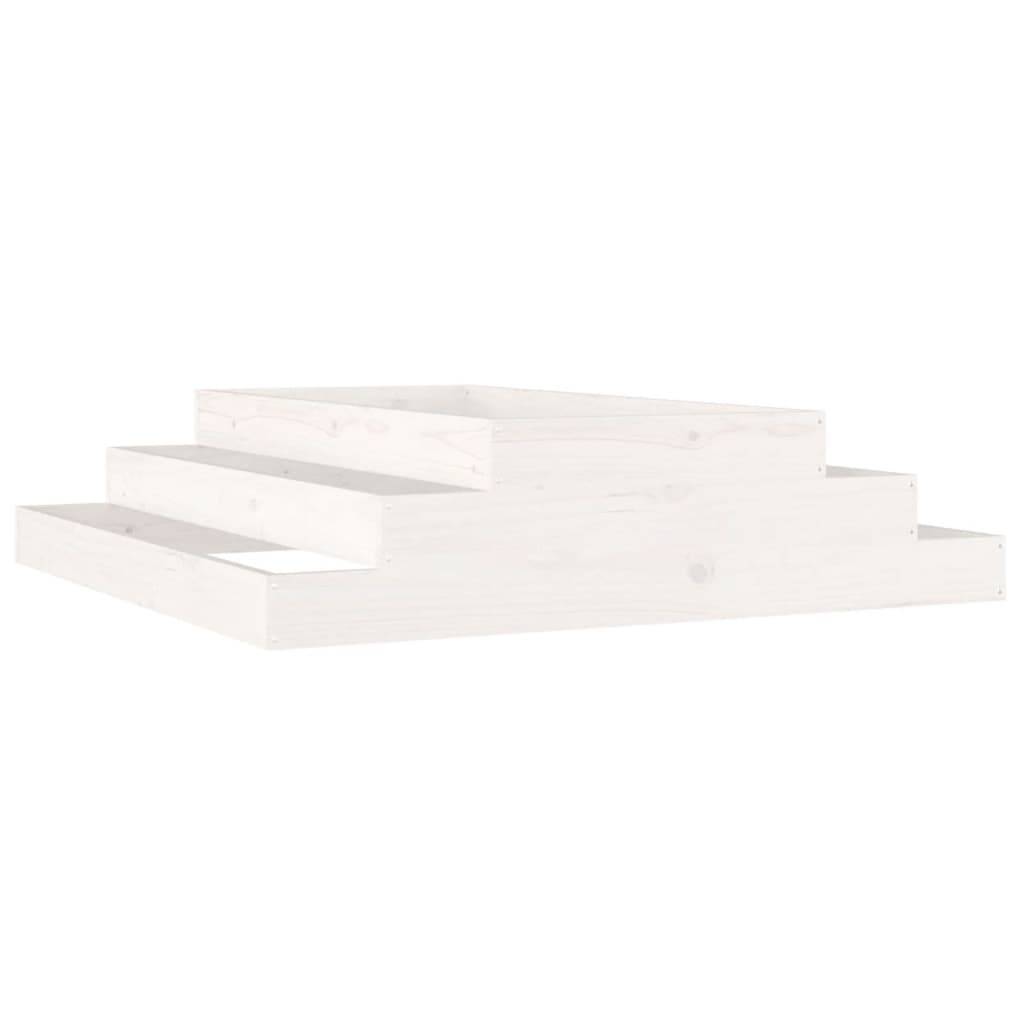 Vidaxl - Jardinière Blanc 110x110x27 cm Bois massif de pin vidaXL 823900 - Image 2