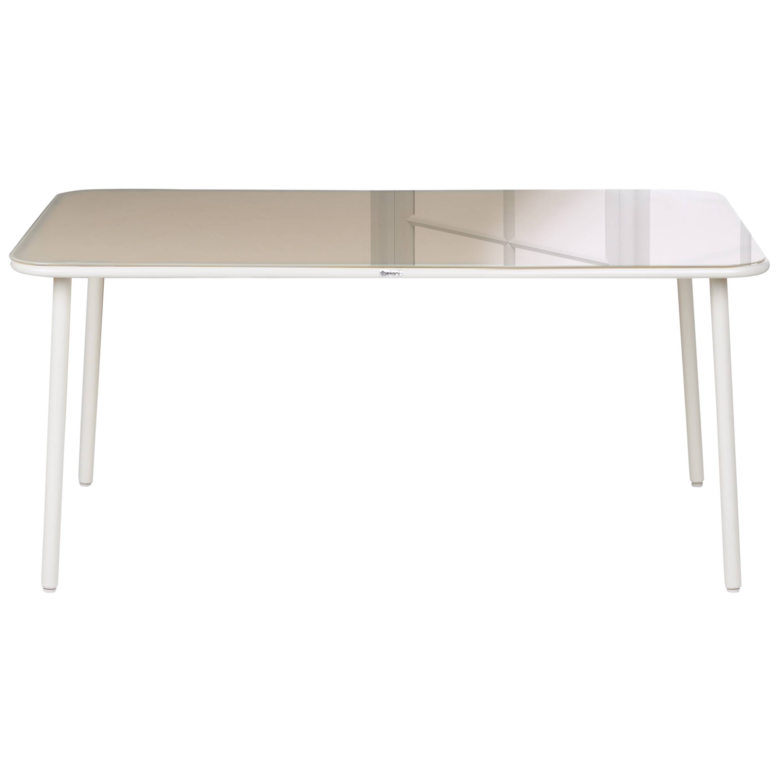 Set de salle à manger, 4 Personnes Acier Beige clair CARAVINO - Beliani - Image 4