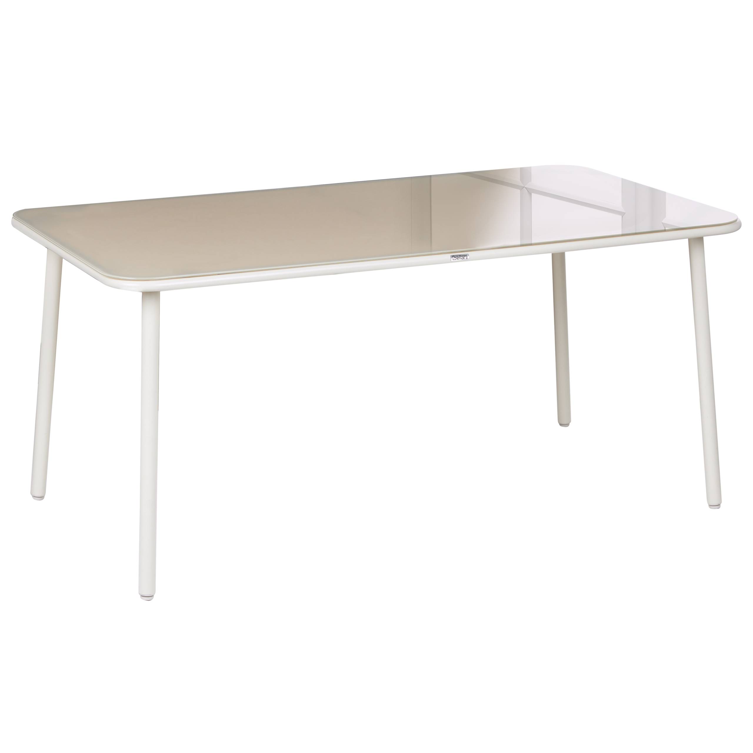 Set de salle à manger, 4 Personnes Acier Beige clair CARAVINO - Beliani - Image 3
