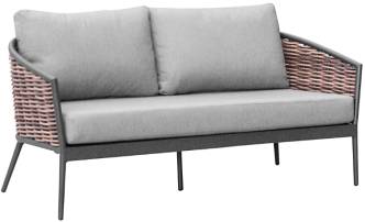 Proloisirs - Set 3 pièces Muse en aluminium/wicker avec coussins - graphite - Image 1