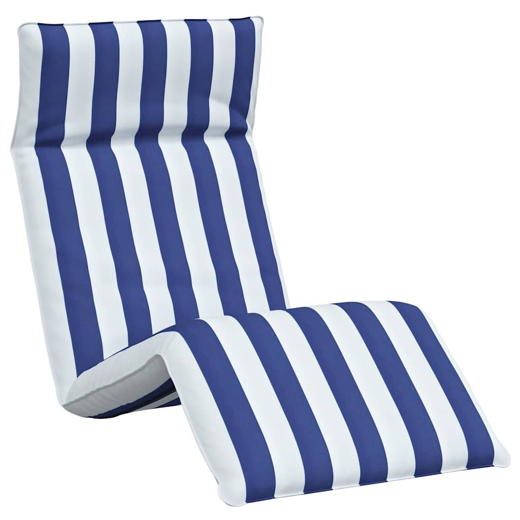 Vidaxl - Transat pliant bleu et blanc 175 x 54 x 8,5 cm tissu Oxford vidaXL 4019761 - Image 2