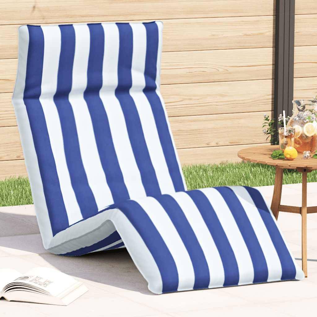 Vidaxl - Transat pliant bleu et blanc 175 x 54 x 8,5 cm tissu Oxford vidaXL 4019761 - Image 1