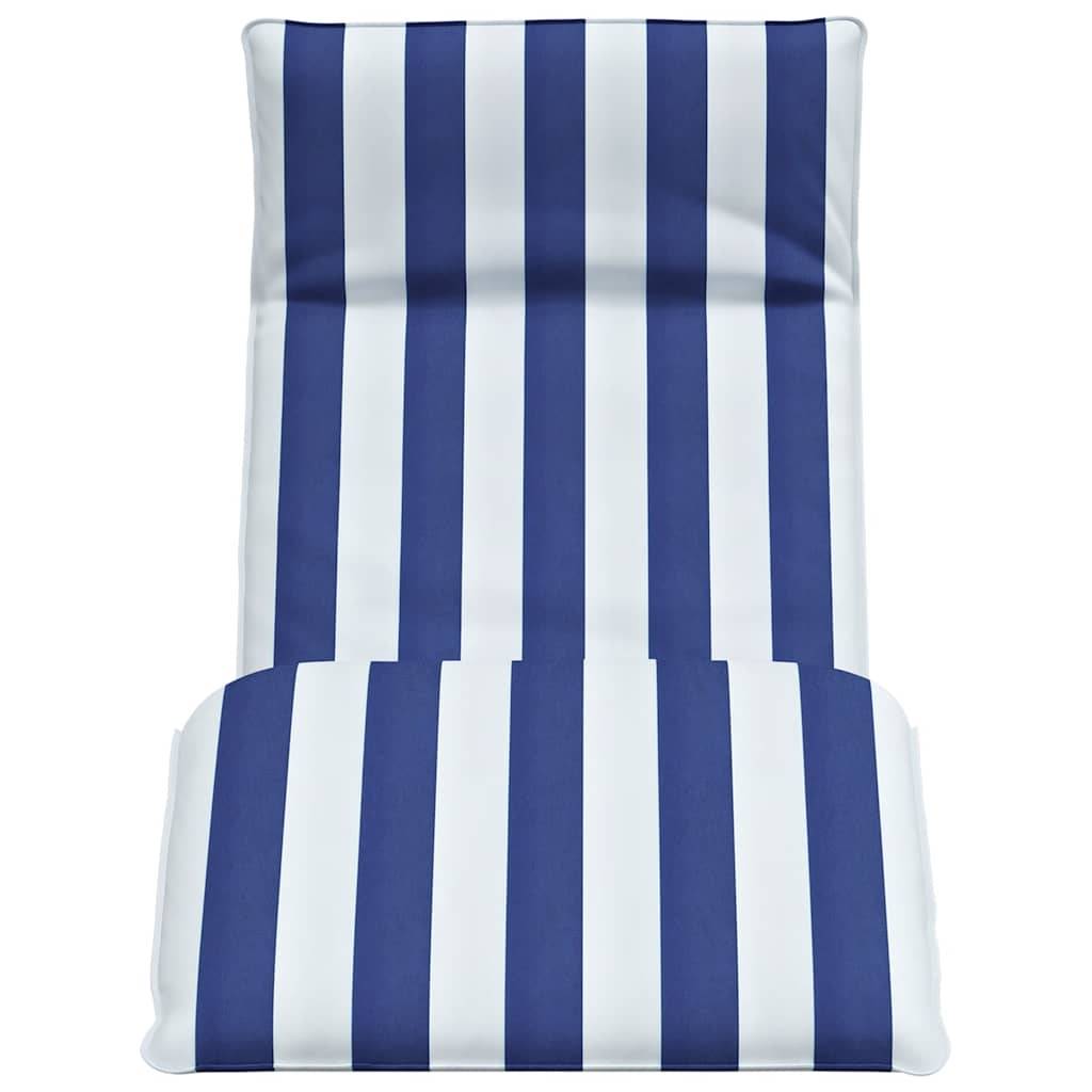 Vidaxl - Transat pliant bleu et blanc 175 x 54 x 8,5 cm tissu Oxford vidaXL 4019761 - Image 5