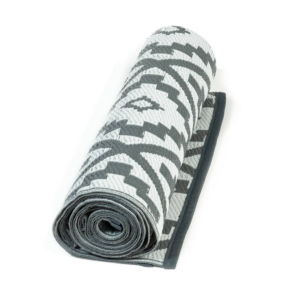 Tapis extérieur rectangulaire réversible 270 x 370 Gris - Image 2
