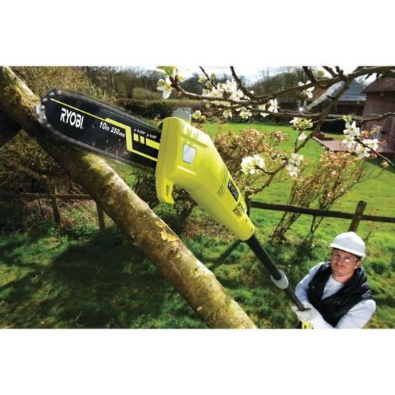 RYOBI - Élagueur sur perche 750 W - guide 25 cm incliné a 15° - 10 m/s - tube d'extension 90 cm fourni - RPP755E - Image 3