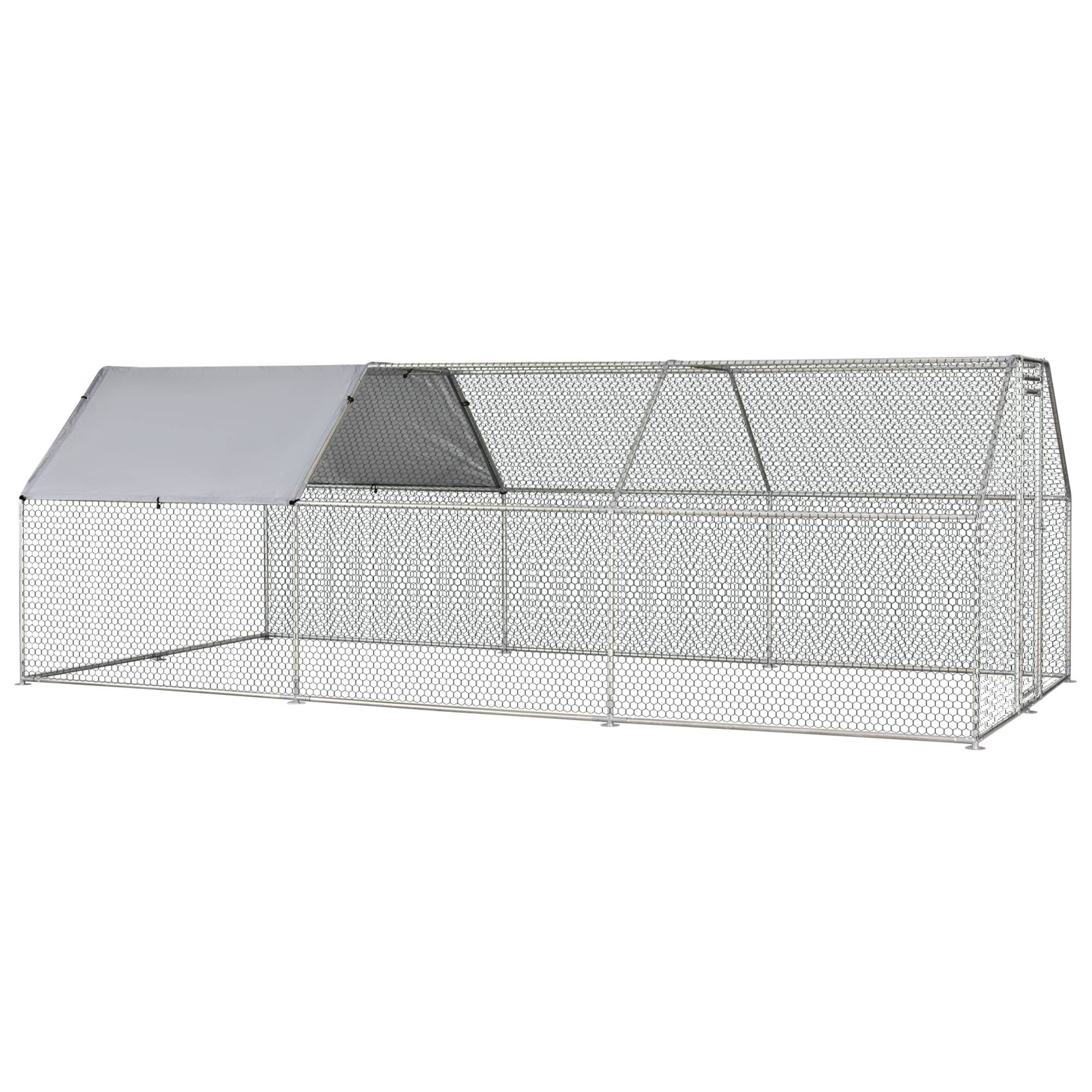 Enclos cage poules métal galvanisé étanche, porte, Oxford, 280x570x195 cm - Image 2