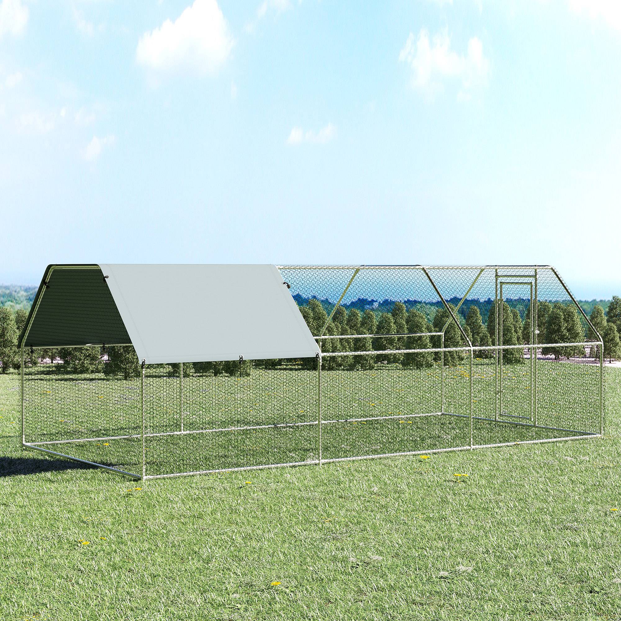 Enclos cage poules métal galvanisé étanche, porte, Oxford, 280x570x195 cm - Image 4