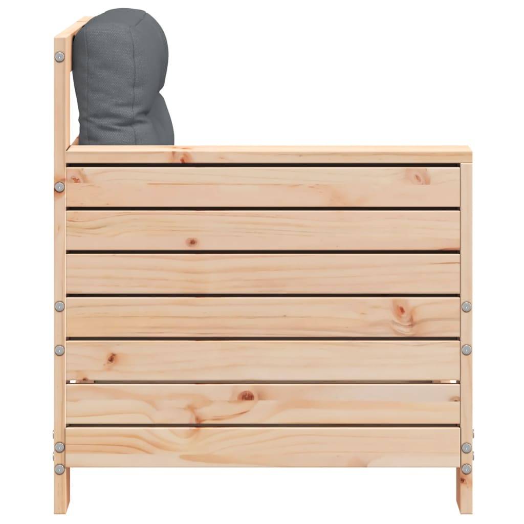 ComfortXL - Fauteuil d'Extérieur Confortable en Pin Massif avec Accoudoirs et Coussins pour un Salon de Jardin Modulable Anthracite – ComfortXL Outdoor Living - Image 5