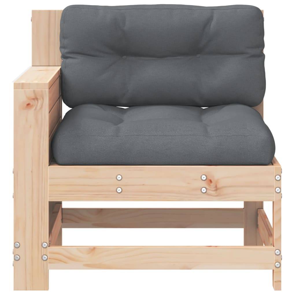 ComfortXL - Fauteuil d'Extérieur Confortable en Pin Massif avec Accoudoirs et Coussins pour un Salon de Jardin Modulable Anthracite – ComfortXL Outdoor Living - Image 4