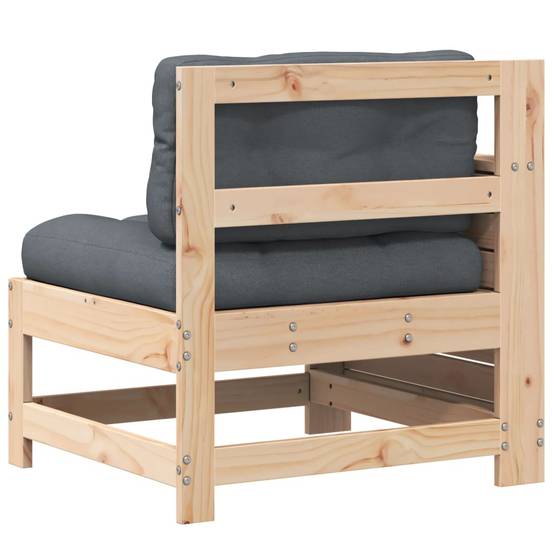 ComfortXL - Fauteuil d'Extérieur Confortable en Pin Massif avec Accoudoirs et Coussins pour un Salon de Jardin Modulable Anthracite – ComfortXL Outdoor Living - Image 6