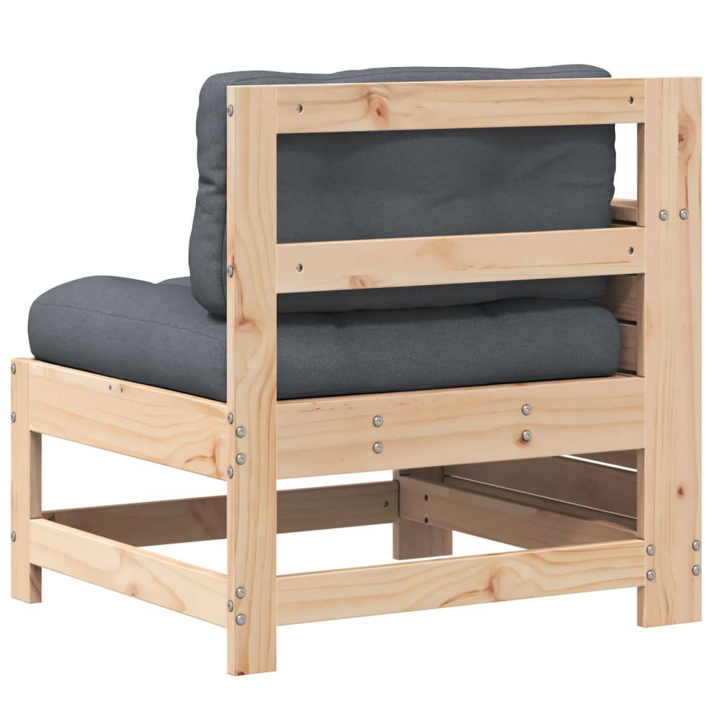 ComfortXL - Fauteuil d'Extérieur Confortable en Pin Massif avec Accoudoirs et Coussins pour un Salon de Jardin Modulable Anthracite – ComfortXL Outdoor Living - Image 6