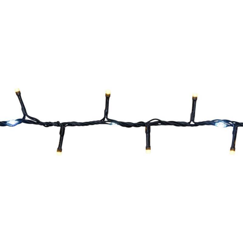 Lotti - Guirlande BOA défilant 30m 1660 LED  bi-colore blanc chaud et froid avec contrôleur 7 modes IP44 câble vert - Image 3
