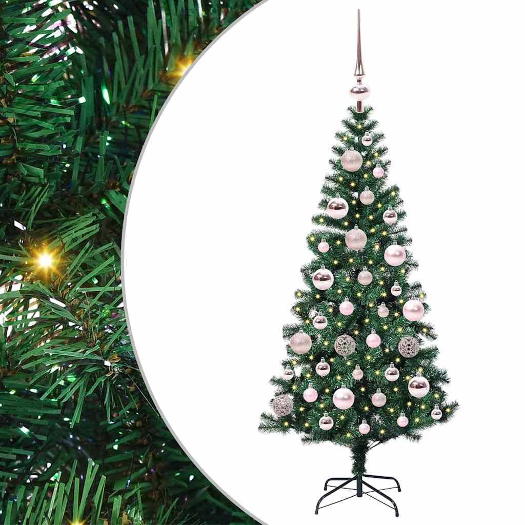 ComfortXL - Sapin de Noël pour Petits Espaces 120 cm, Artificiel Vert avec Lumières et Décorations – ComfortXL Outdoor Living - Image 2