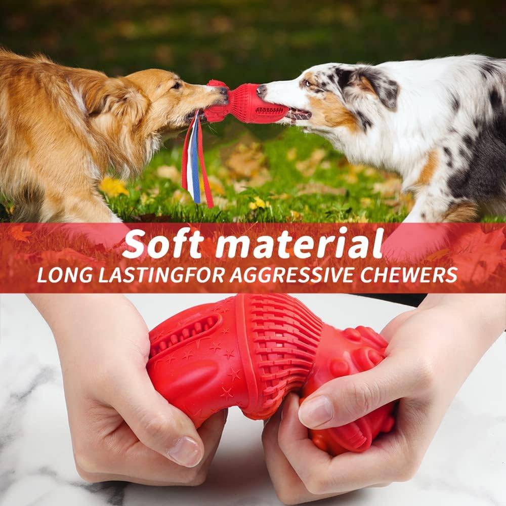 Petsation - Jouet rouge en latex à mâcher robuste et résistant pour moyens et grands chiens - Petsation - Image 5