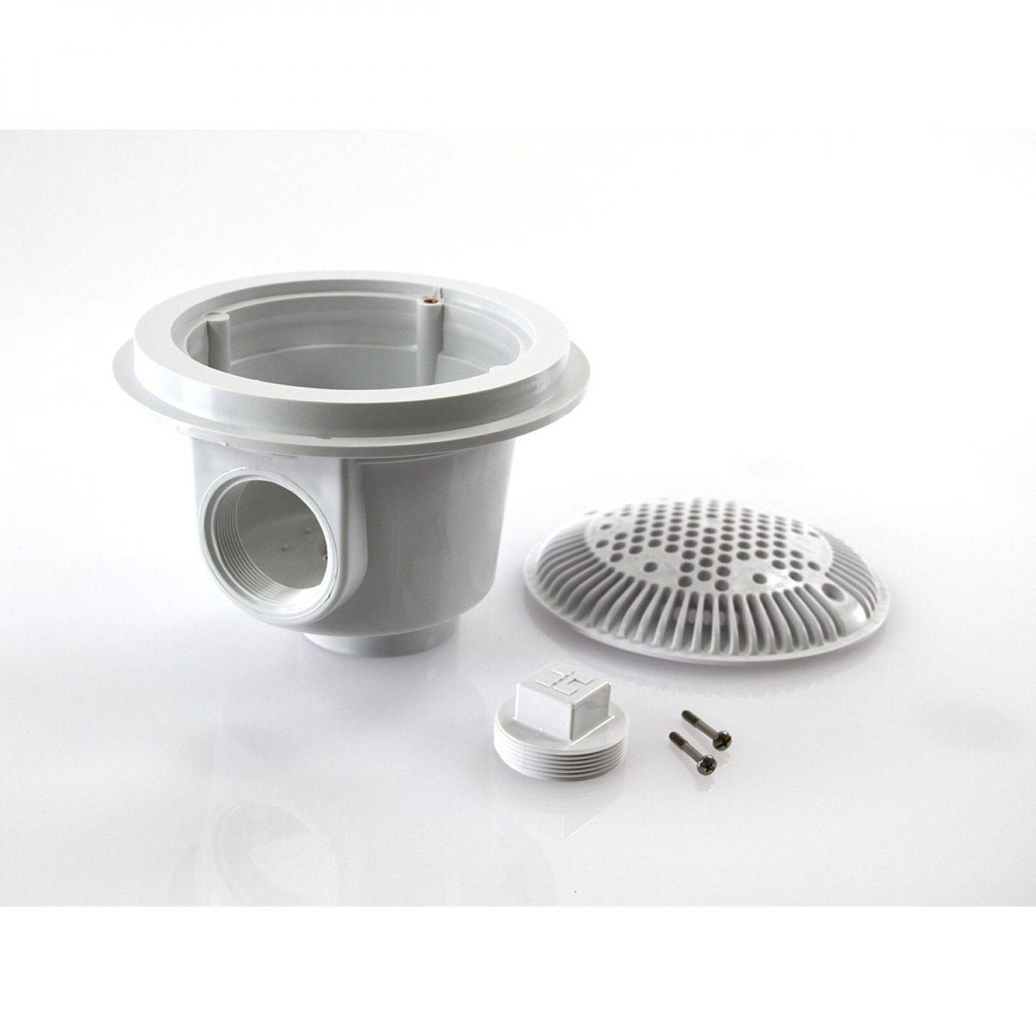 Bonde de fond anti-vortex - 2 pouces - Pour piscine enterrée Béton - Blanc - WG1054AVE - Hayward - Image 2