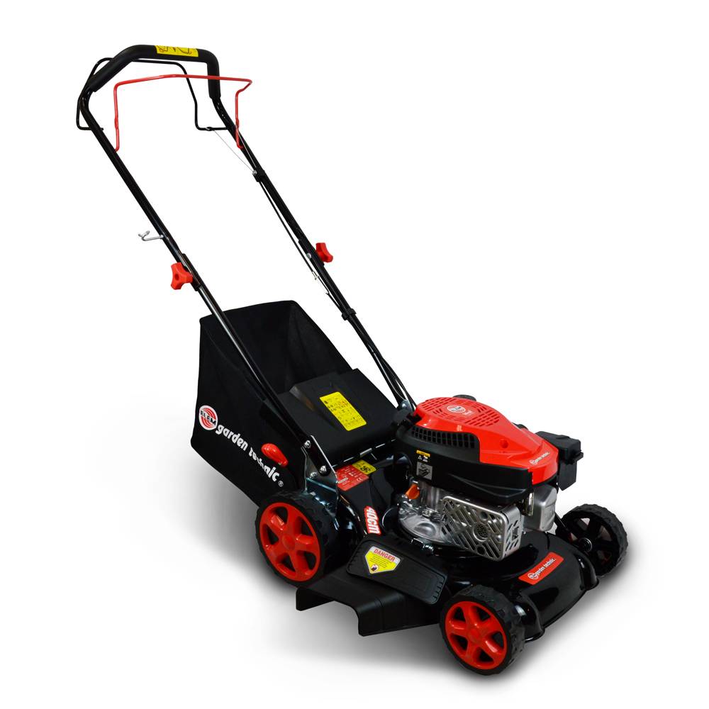 Elem Garden Technic - Tondeuse thermique tractée 144 cm³ 40 cm avec mulching et éjection latérale – Elem Garden