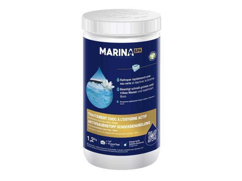 Choc à l'oxygène actif sans chlore pour spa 1,20 kg - Marina Spa - Image 2