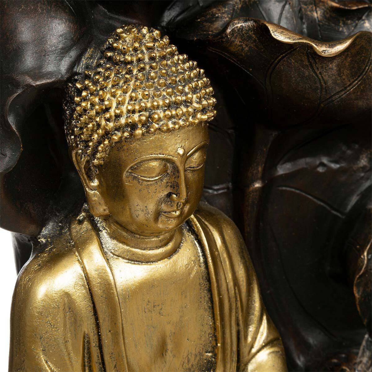 Fontaine & Bouddha Déco "Kalyani" 39cm Noir & Or - Image 2