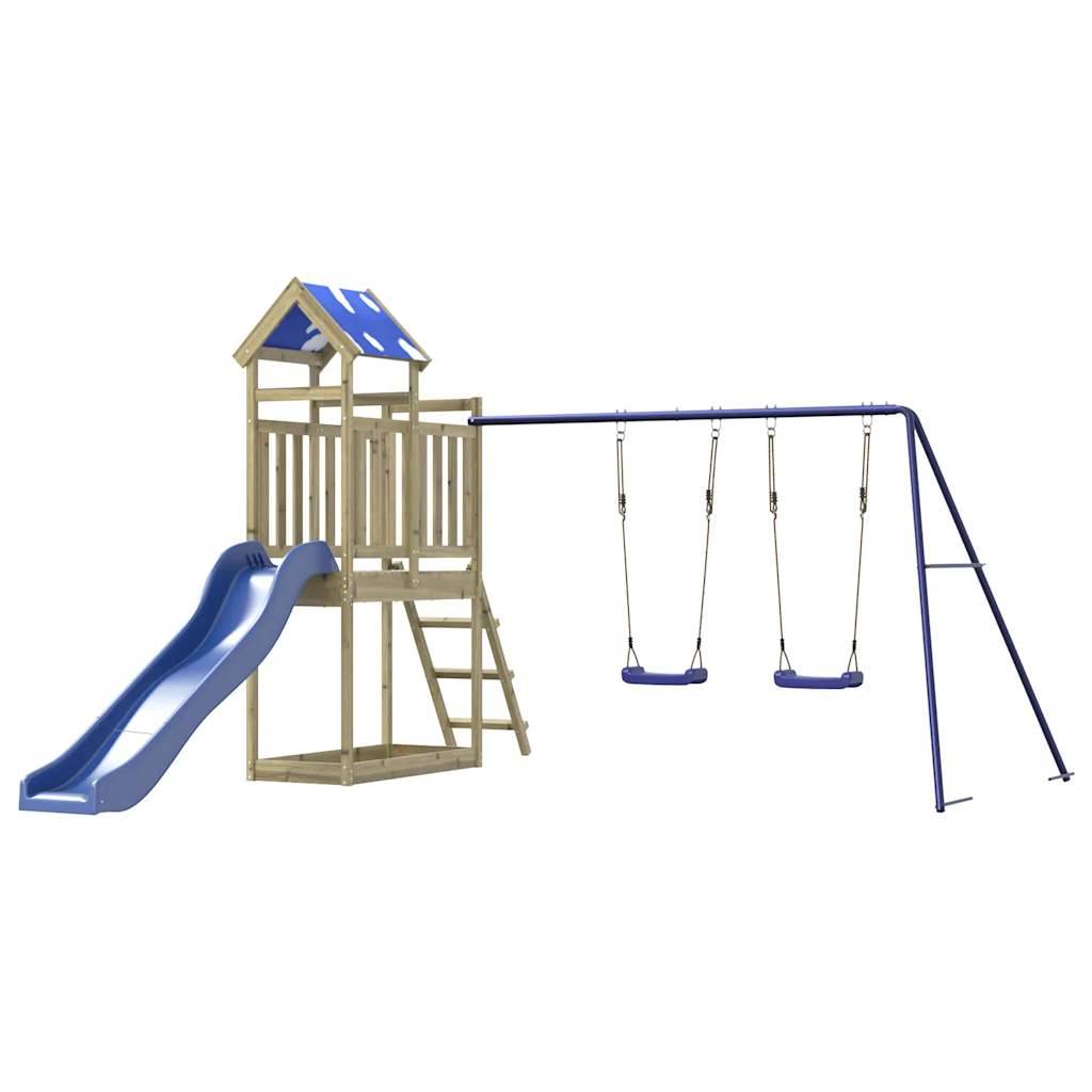 Aire de jeux d'extérieur - Jeu Plein air enfant bois de pin imprégné-JU1512 - Image 4