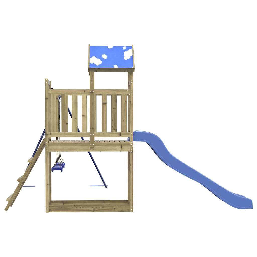 Aire de jeux d'extérieur - Jeu Plein air enfant bois de pin imprégné-JU1512 - Image 6