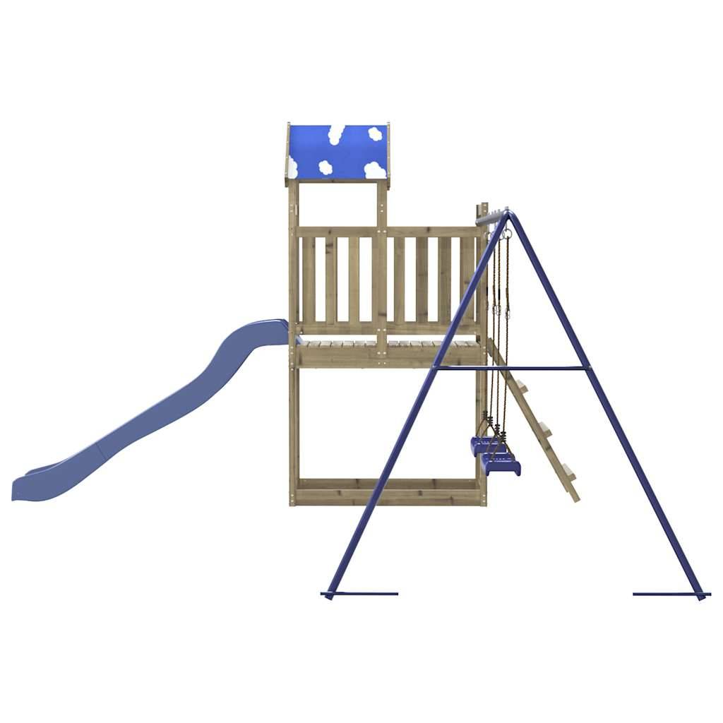 Aire de jeux d'extérieur - Jeu Plein air enfant bois de pin imprégné-JU1512 - Image 5