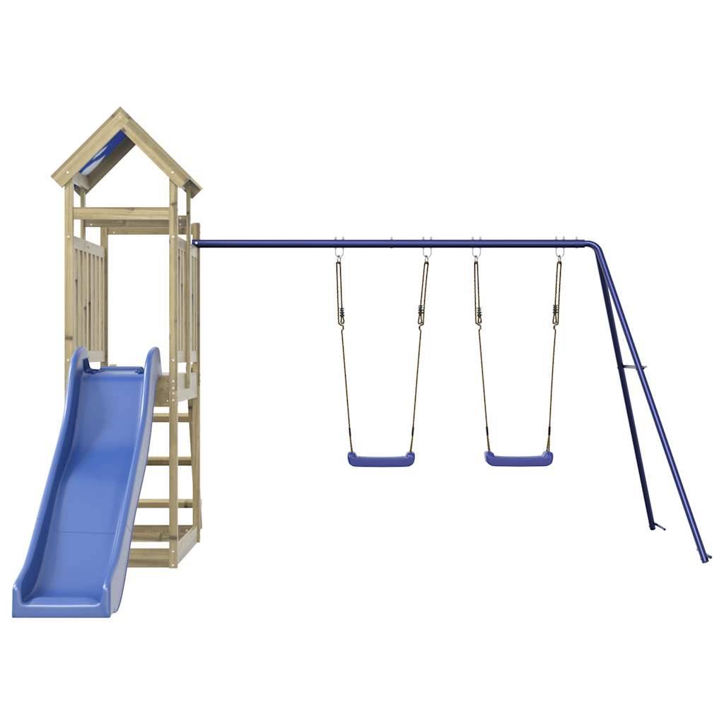 Aire de jeux d'extérieur - Jeu Plein air enfant bois de pin imprégné-JU1512 - Image 3