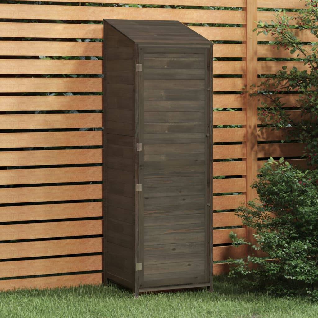 Abri de jardin 0.29m² - Cabane de jardin - Remise de jardin Anthracite 55x52x174,5 cm Bois de sapin solide MAISON CHIC - Image 2